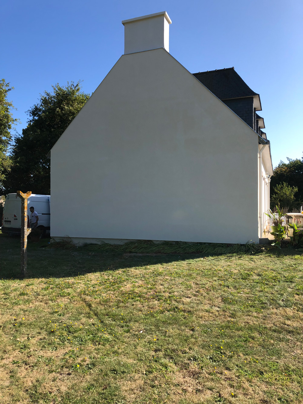 Maison individuelle photographiée pendant les travaux